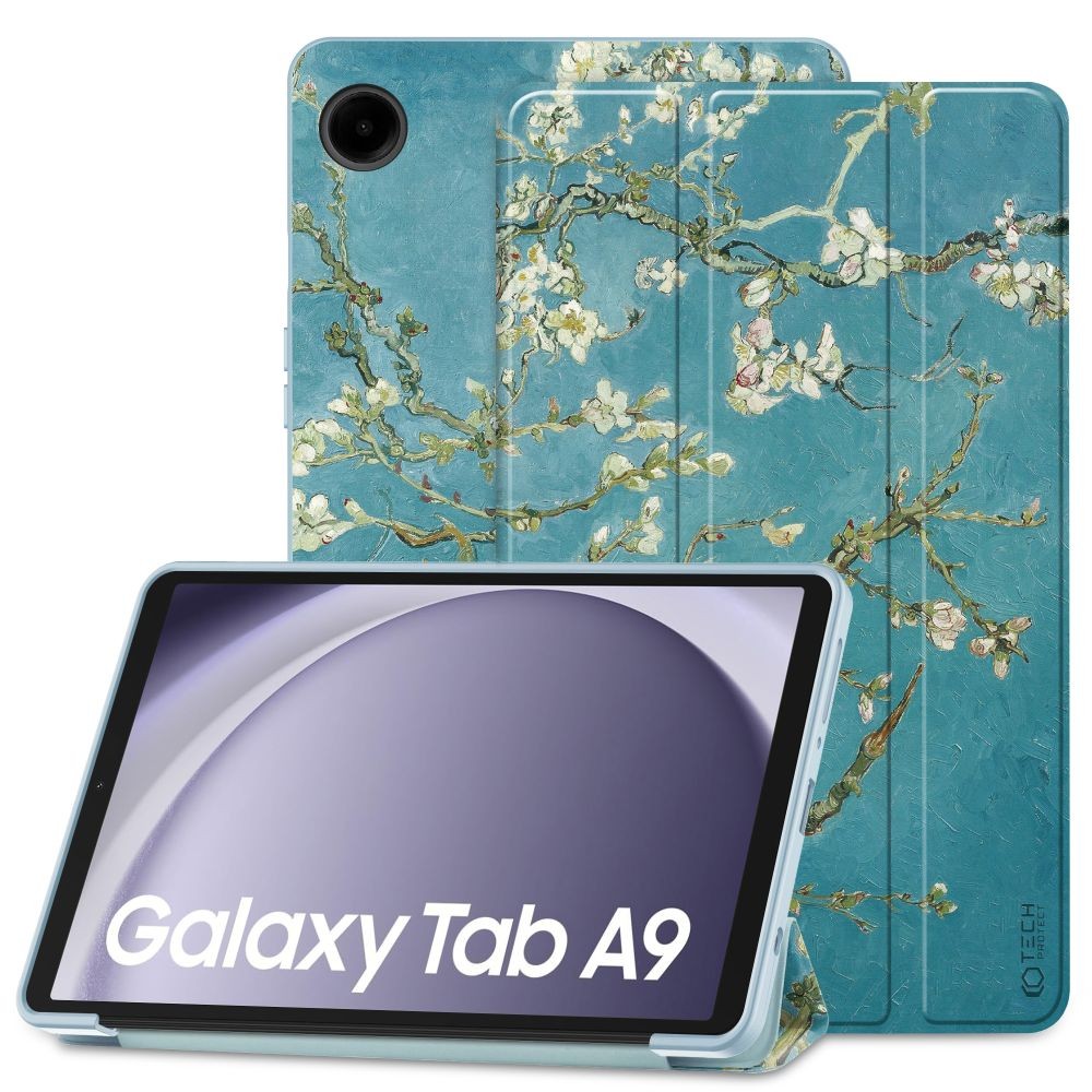 Spalvotas atverčiamas dėklas ''Tech-Protect Smartcase Sakura" planšetei Galaxy Tab A9 8.7 X110 / X115