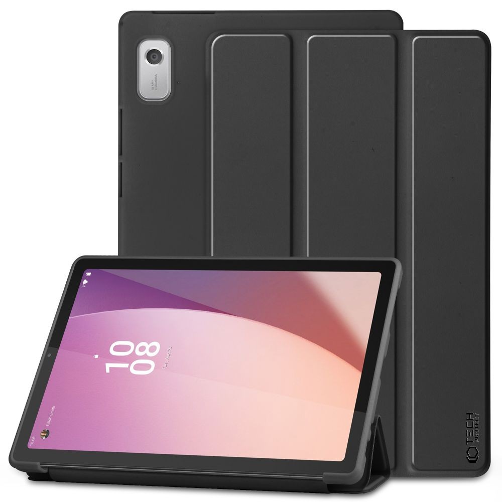 Juodas atverčiamas dėklas ''Tech-Protect Smartcase'' planšetei Lenovo Tab M9 9.0 TB-310