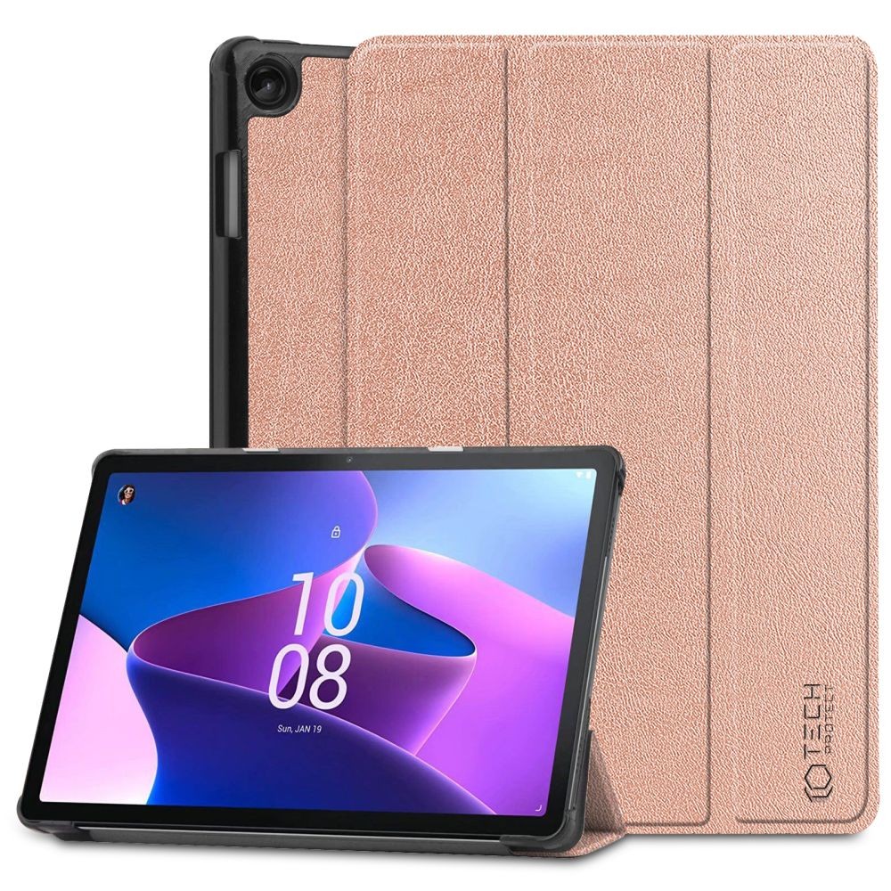 Rožinis atverčiamas dėklas ''Tech-Protect Smartcase'' skirtas Lenovo Tab M10 10.1 3RD GEN TB328