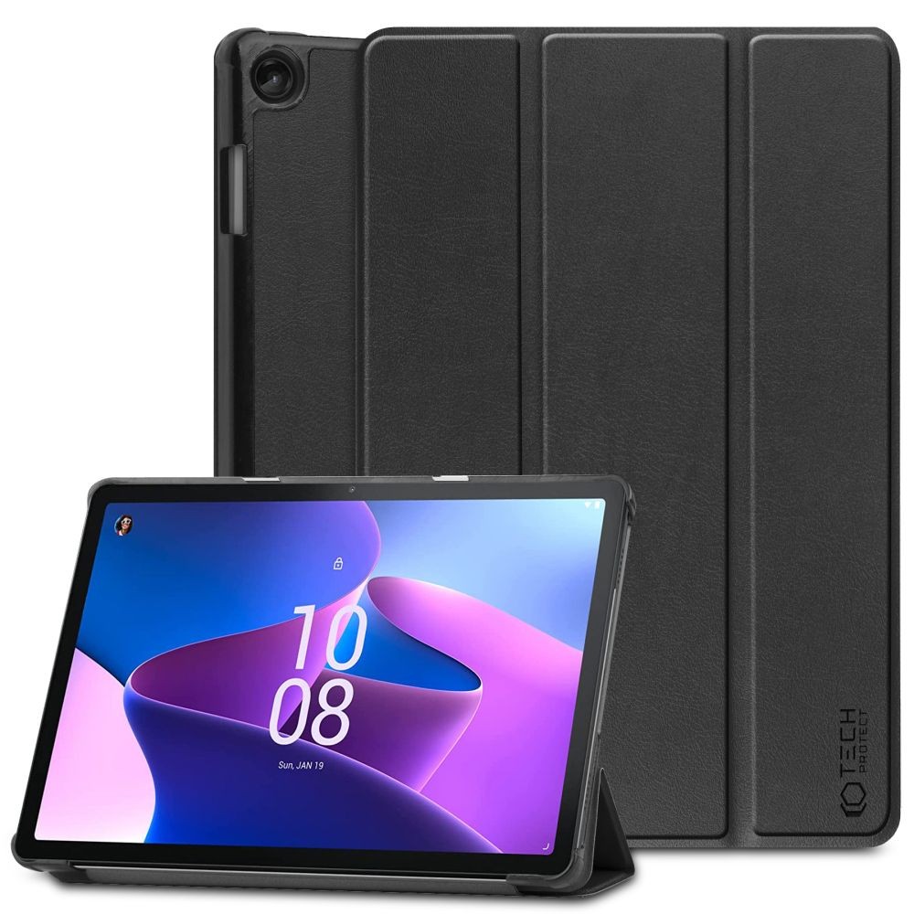 Juodas atverčiamas dėklas ''Tech-Protect Smartcase'' planšetei Lenovo Tab M10 10.1 3RD GEN TB328