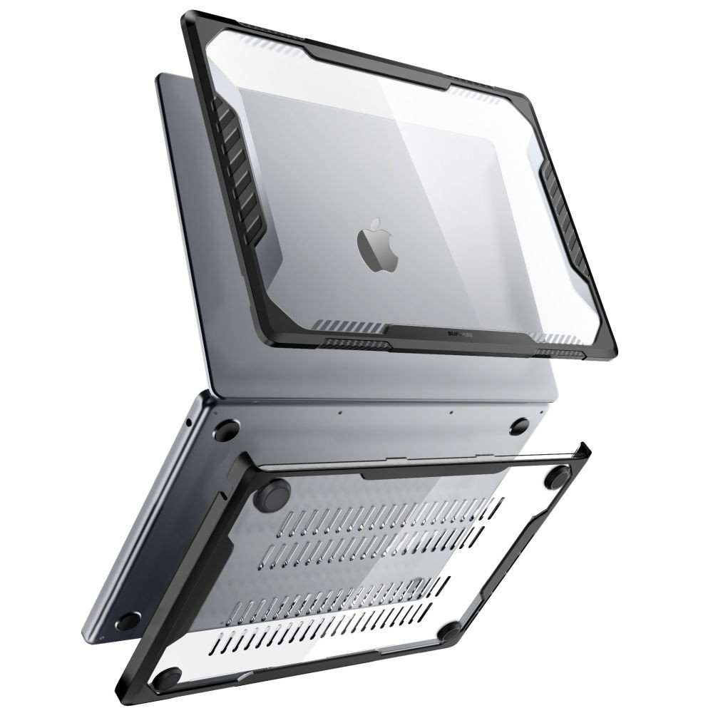 Juodas itin tvirtas dėklas "Supcase Unicorn Beetle" skirtas Apple Macbook AIR 15 M2 / M3 / 2023-2024