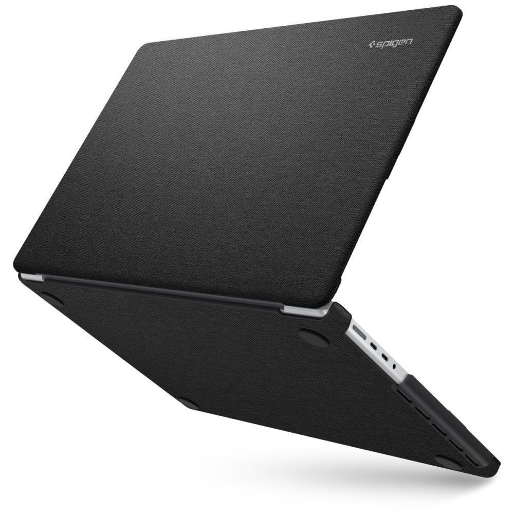 Juodos spalvos dėklas ''SPIGEN URBAN FIT'' skirtas Macbook Pro 16 2021-2022