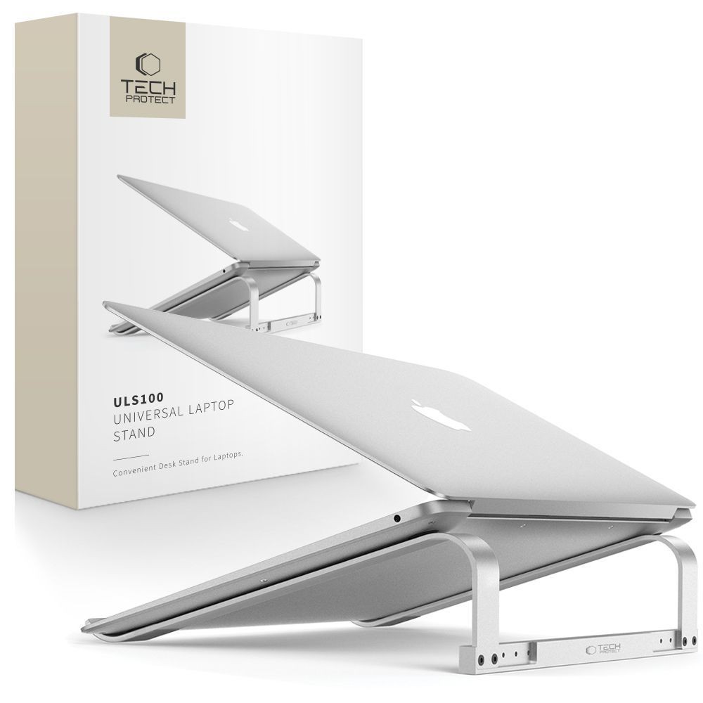 Sidabrinės spalvos universalus stovas "Tech-Protect ULS100 Universal Laptop Stand"