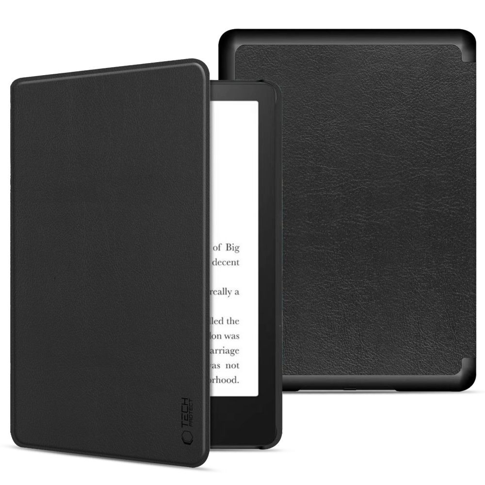 Juodas atverčiamas dėklas ''Tech-Protect Smartcase'' planšetei Kindle Paperwhite VI / 6 / Colorsoft Signature Edition