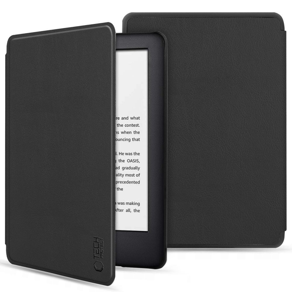 Juodas atverčiamas dėklas ''Tech-Protect Smartcase'' planšetei Kindle 11 / 12 / 2022-2024