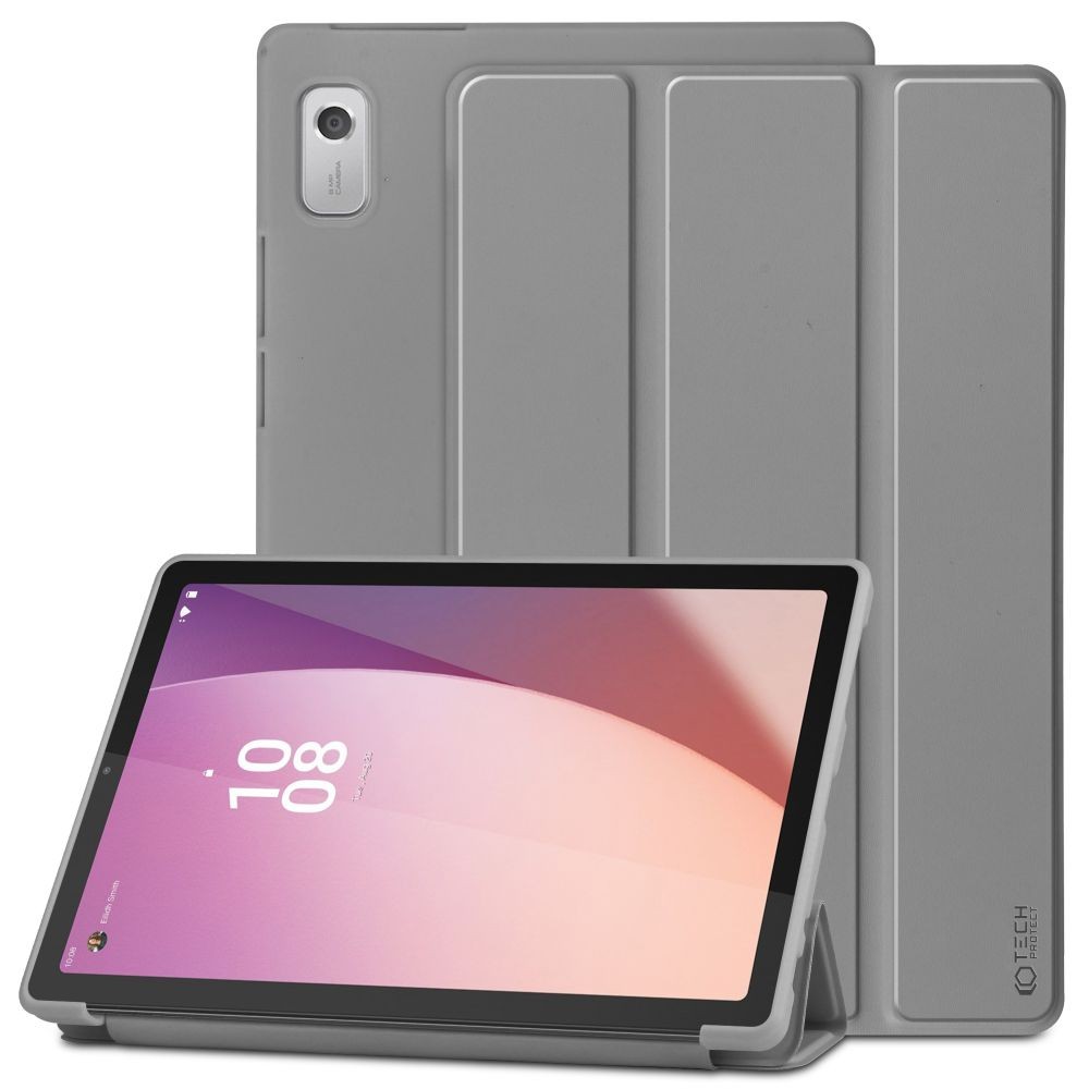 Pilkas atverčiamas dėklas ''Tech-Protect Smartcase'' planšetei Lenovo Tab M9 9.0 TB-310