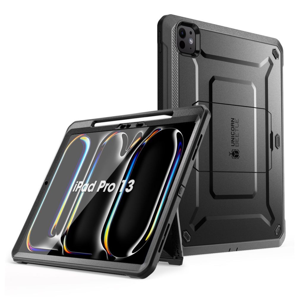 Juodas itin tvirtas dėklas "Supcase Unicorn Beetle Pro" skirtas iPad Pro 13 7 / 2024