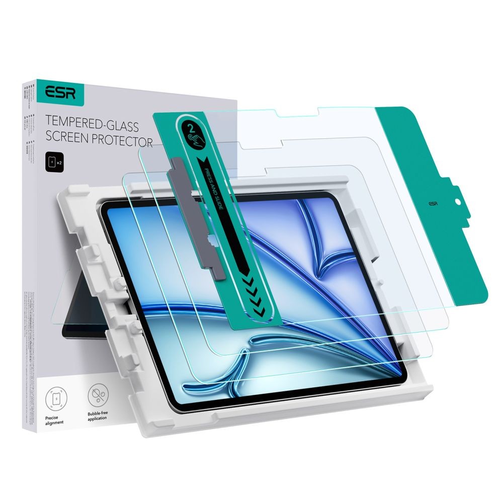 Skaidrus apsauginis grūdintas stiklas "Esr Tempered Glass 2-Pack" (2 vnt.) planšetei Apple IPAD AIR 11 6 / 2024