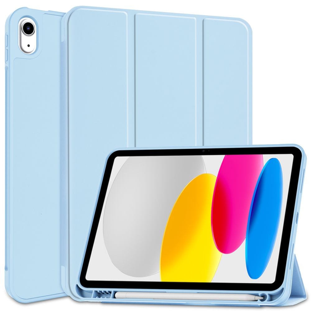 Melsvas spalvos atverčiamas dėklas "Tech-Protect SC Pen" planšetei Ipad 10.9 2022