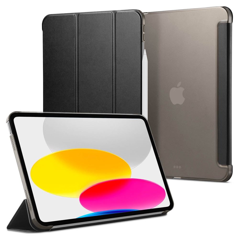 Juodas atverčiamas dėklas "Spigen Smart Fold" skirtas Apple iPad 10.9 2022