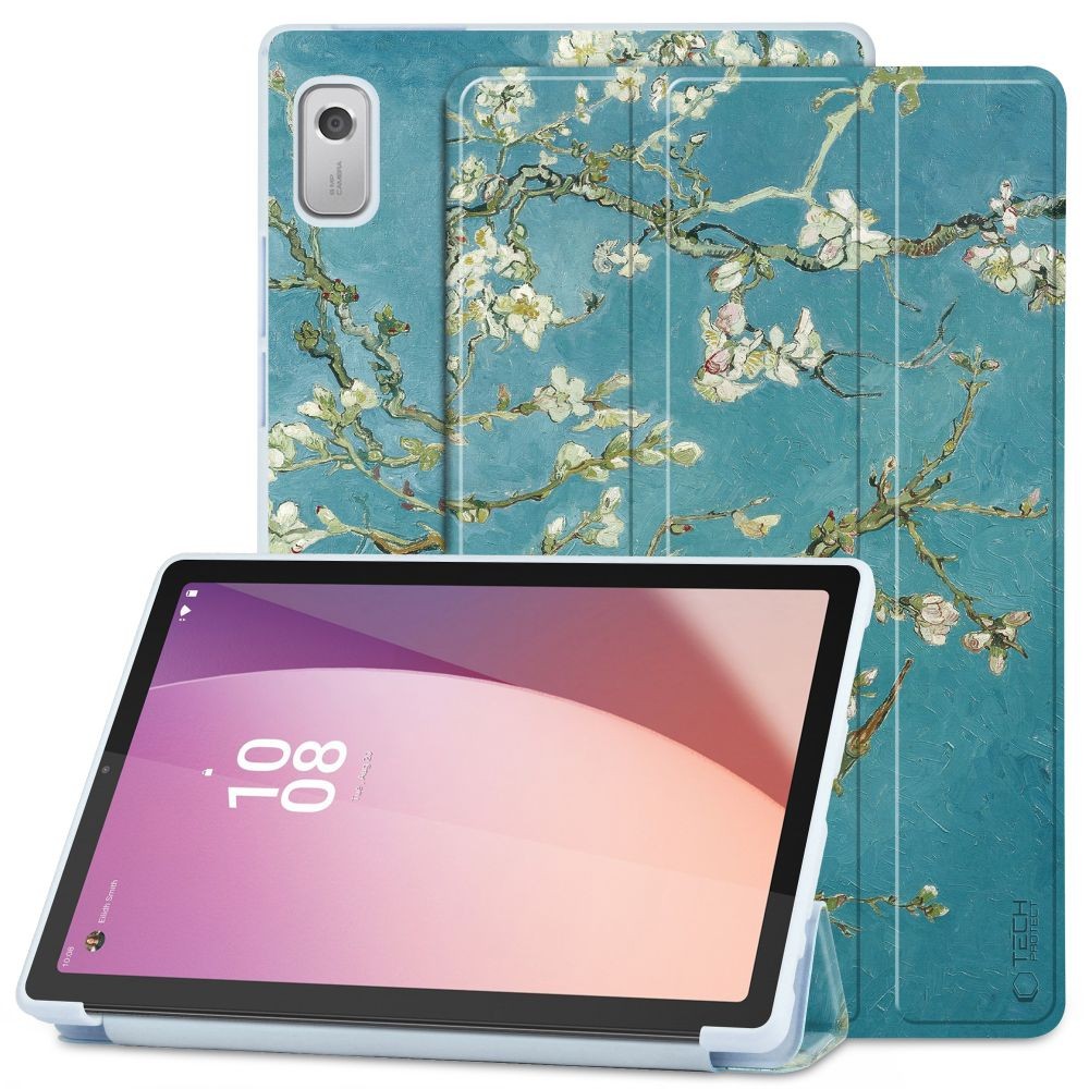 Spalvotas atverčiamas dėklas ''Tech-Protect Smartcase Sakura" planšetei Lenovo Tab M9 9.0 TB-310