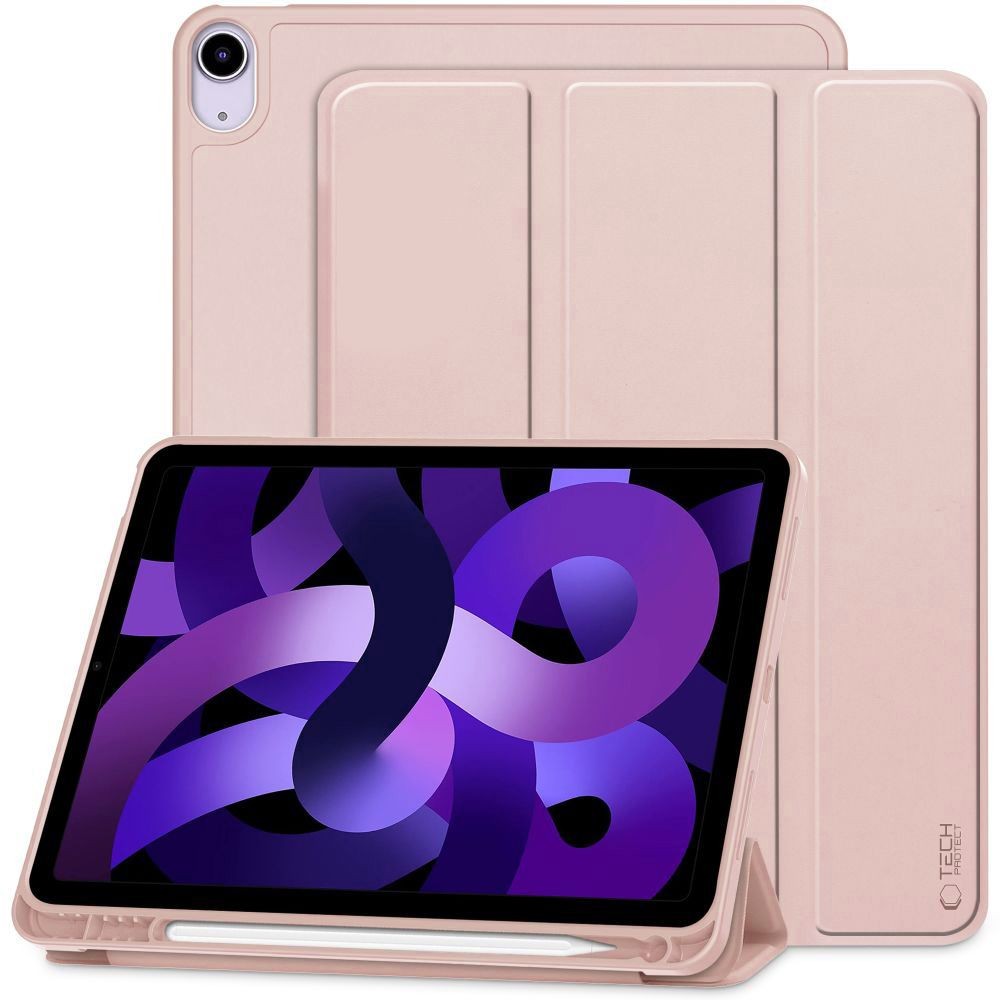 Rožinis atverčiamas dėklas Tech-Protect "SC Pen" planšetei Apple iPad Air 10.9 4 / 5 / 2020-2022 / 11 6 / 2024