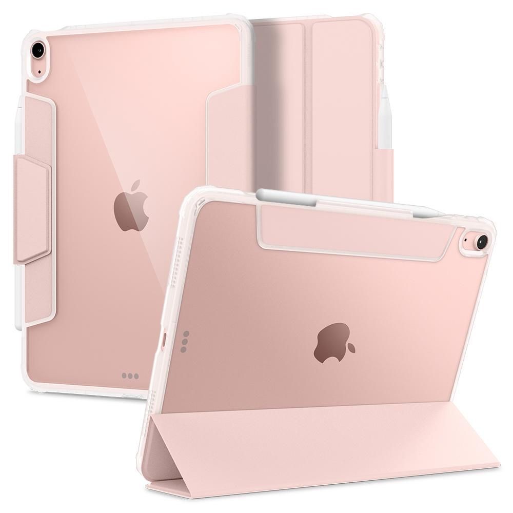 Atverčiamas, išskirtinio dizaino dėklas "Spigen Ultra Hybrid Pro" IPAD AIR 4 2020 / 5 2022 rožinis