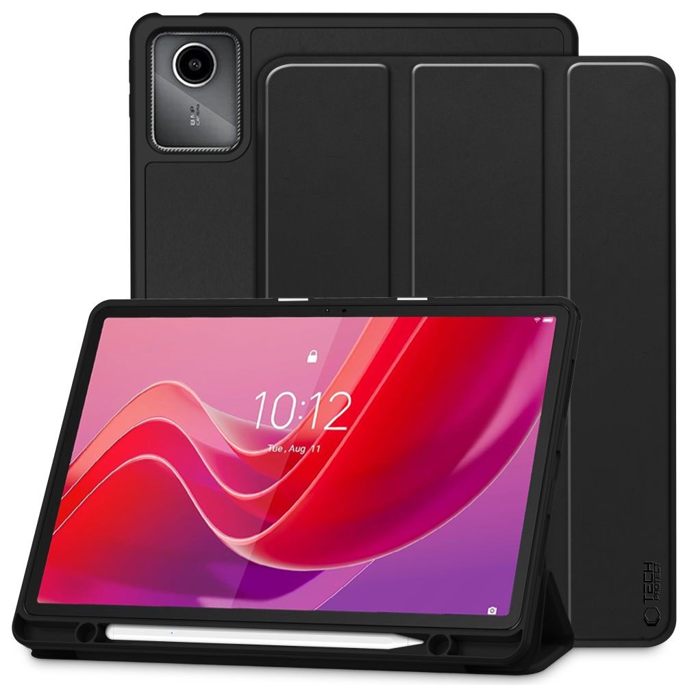 Juodas atverčiamas dėklas "Tech-Protect SC Pen" planšetei Lenovo Tab M11 11.0 TB-330