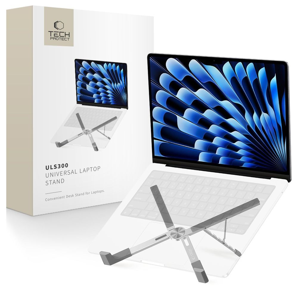 Sidabro spalvos universalus stovas "Tech-Protect ULS300 Universal Laptop Stand"