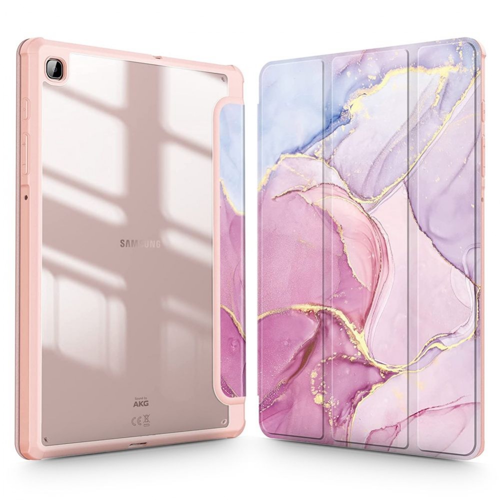Marmurinis/Skaidrus atverčiamas dėklas "Tech-Protect Smartcase Hybrid" skirtas Galaxy TAB S6 LITE 10.4 2020 / 2022