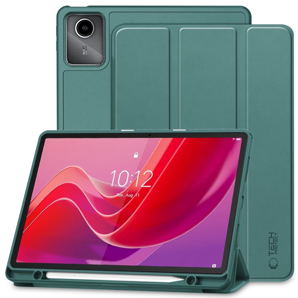 Žalias atverčiamas dėklas "Tech-Protect SC Pen" skirtas Lenovo Tab M11 11.0 TB-330