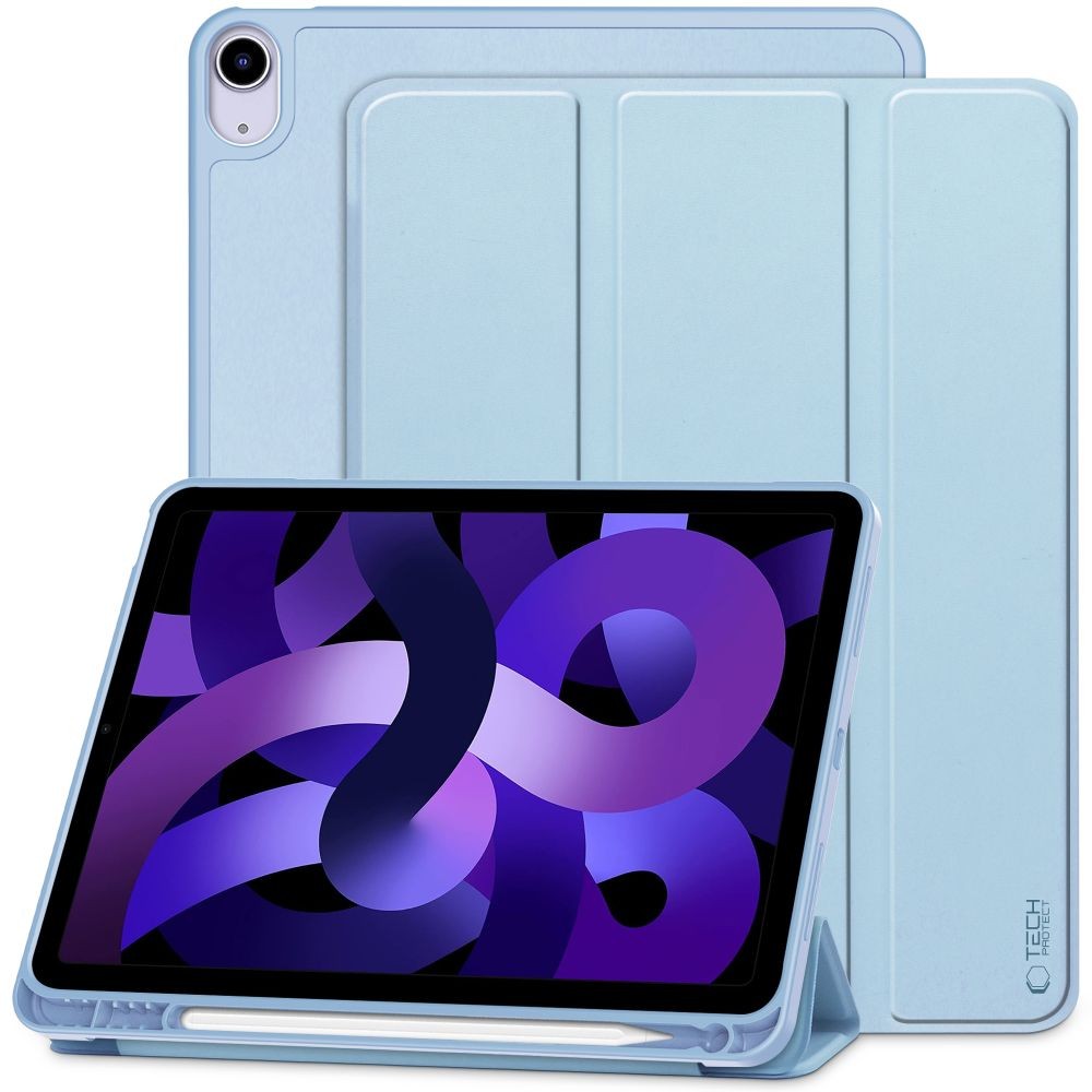 Mėlynas atverčiamas dėklas "Tech-Protect SC Pen" planšetei iPad Air 10.9 4 / 5 / 6 / 2020-2024