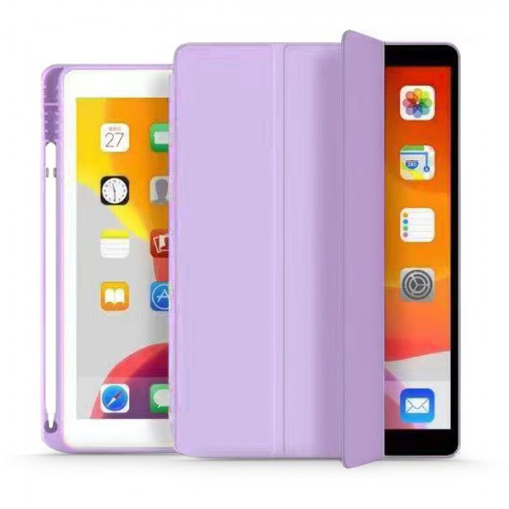 Alyvų spalvos atverčiamas dėklas "Tech-Protect SC Pen" skirtas iPad 10.2 2019 / 2020 / 2021