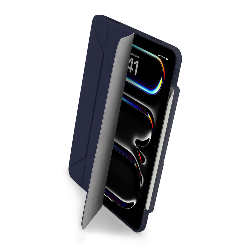 Pipetto iPad Pro 11 (2024) Origami No3 Pencil Case - Dark Blue