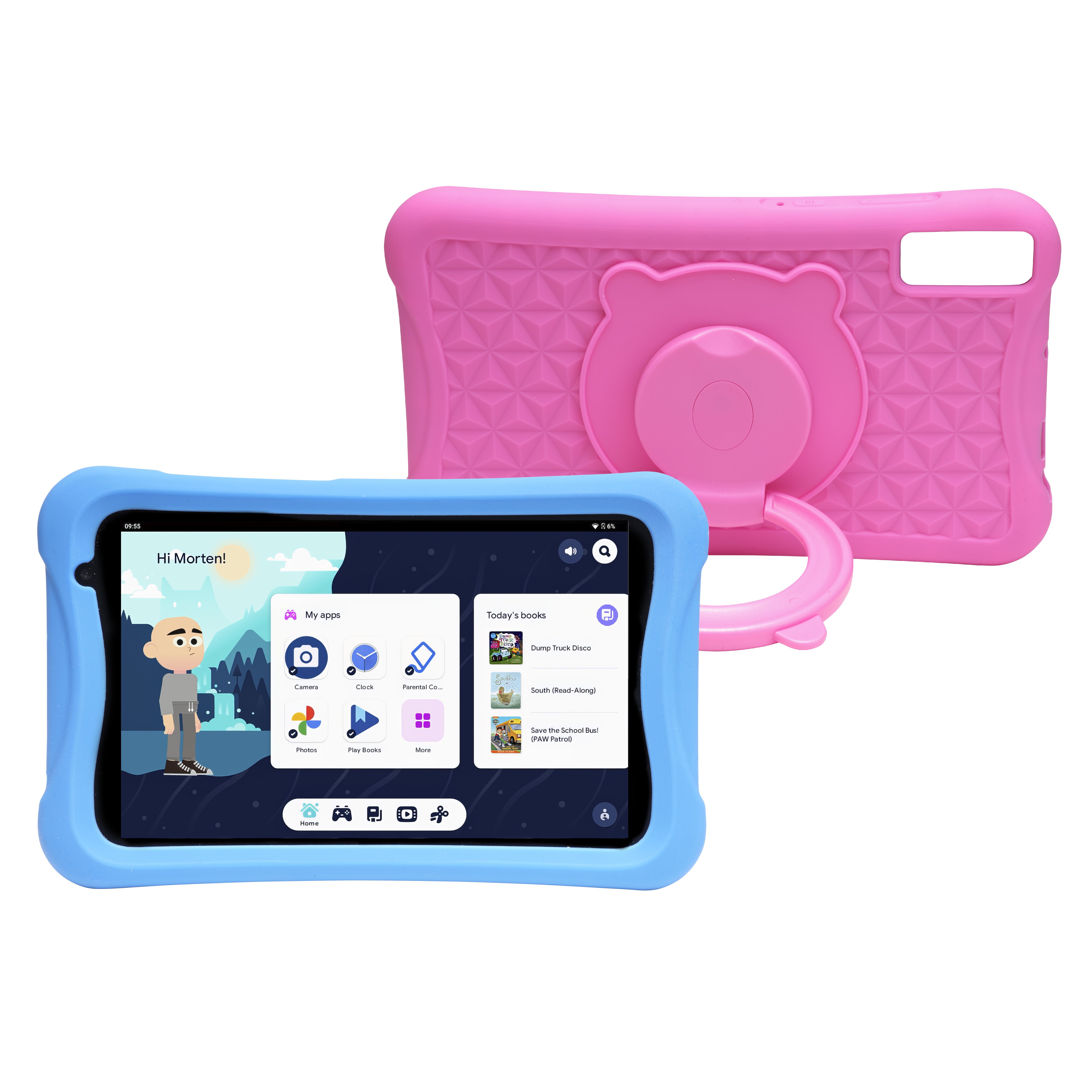 Planšetės dėklas Denver TIO-80105KBUP Blue/Pink