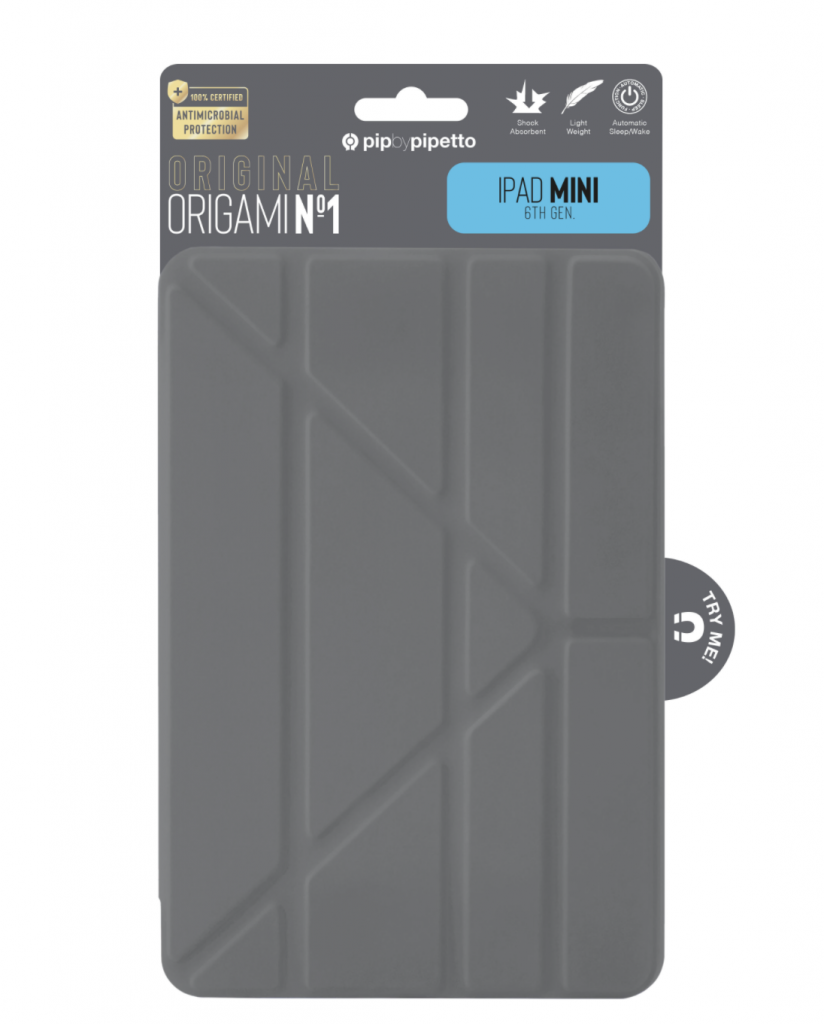 Pipetto iPad mini 6 Origami No1 Case - Dark Gray