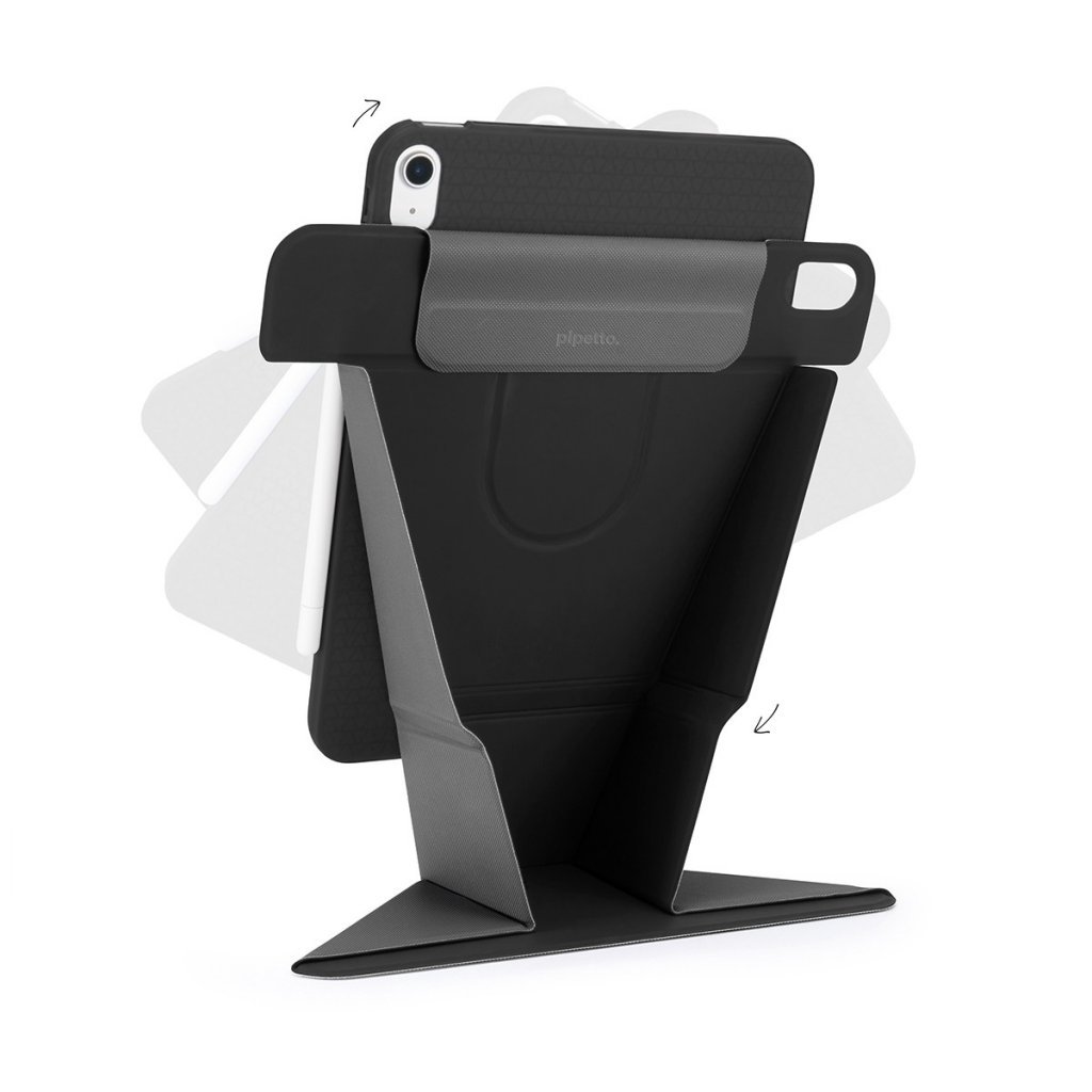 Pipetto Origami No6 Stand Case for iPad Air 11 (2024) / iPad Air 10.9 (2022/2020) - Black
