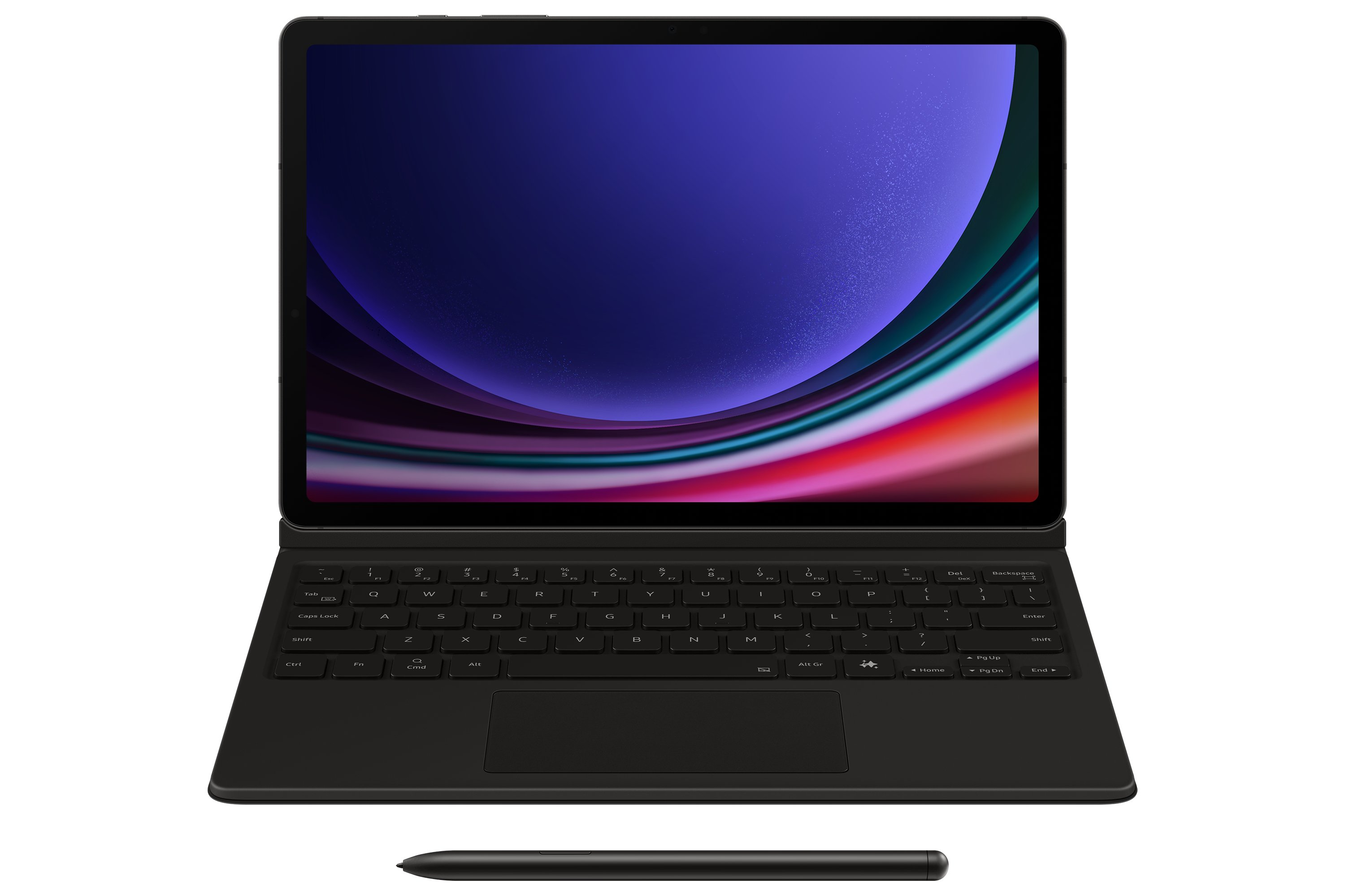 DX725UB Book Cover Keyboard Samsung Galaxy Tab S10 FE/S9 FE/S9, Black