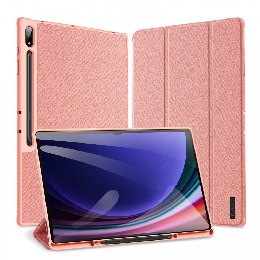 Rožinis atverčiamas dėklas "Dux Ducis Domo" planšetei Samsung X920 Tab S10 Ultra