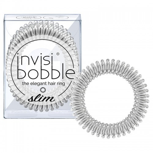 Invisibobble Slim plaukų gumytė 3vnt., Sweet Chrome