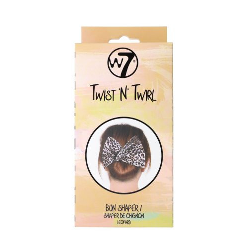 W7 Cosmetics Twist 'N' Twirl Bun Shaper Plaukų priemonė kuodui surišti, Leopard