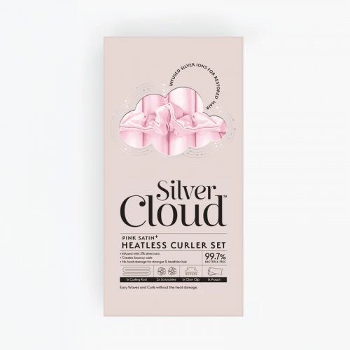 Silver Cloud Heatless Curler Set Plaukų garbanojimo priemonė be karščio, Pink