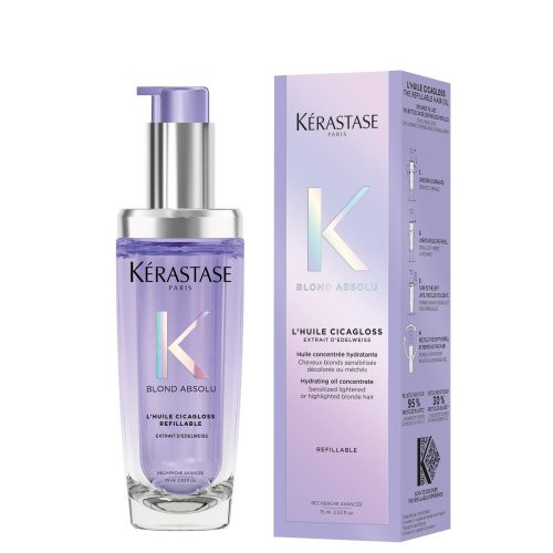 Kérastase Blond Absolu L'Huile Cicagloss Refillable Hair Oil Plaukų aliejus šviesiems plaukams, 75ml