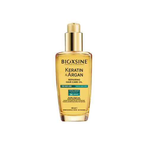 Bioxcin (Bioxsine) Keratin & Argan Repairing Hair Oil Atstatomasis plaukų aliejus, 150ml