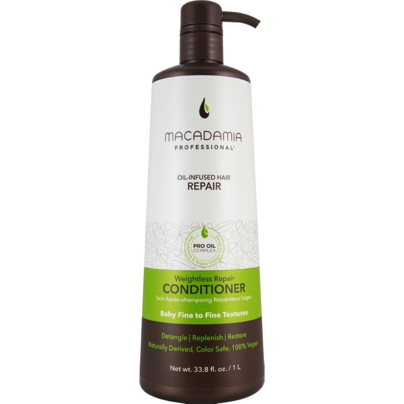 Neapsunkinantis plaukų drėkinamasis kondicionierius Macadamia Weightless Repair Conditioner, 1000 ml