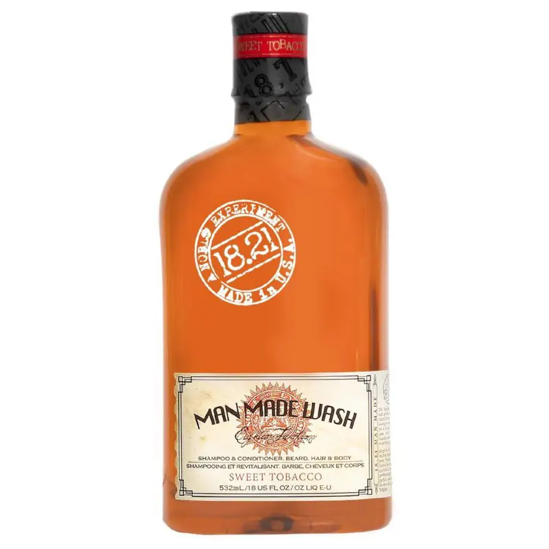 Daugiafunkcė priemonė vyrams 3 in 1, t.y. stiprinamasis šampūnas, kondicionierius ir kūno prausiklis viename 18.21 Man Made Wash Sweet Tobacco WSH18ST, 532 ml