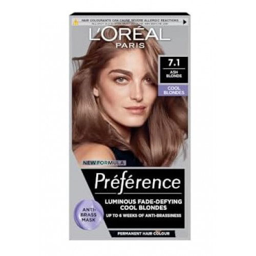 L'Oréal Paris Preference Permanent Hair Color Ilgalaikiai plaukų dažai, 7.1 Iceland