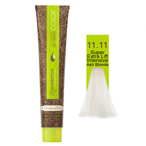 Macadamia Oil Cream Color Kreminiai plaukų dažai, 11.11 Super Extra Lift Intensive Ash Blonde
