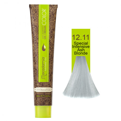 Macadamia Oil Cream Color Kreminiai plaukų dažai, 12.11 Special Intensive Ash Blonde