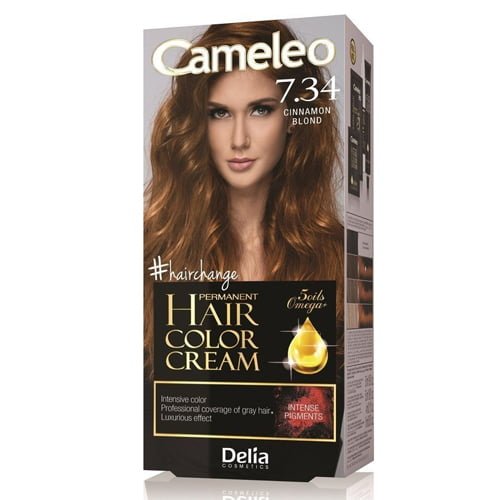 Ilgalaikiai kreminiai plaukų dažai CAMELEO, Nr. 7.34