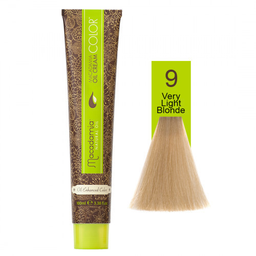 Macadamia Oil Cream Color Kreminiai plaukų dažai, 9.0 Very Light Blond