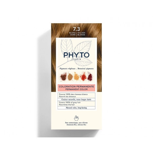 Phyto Hair Pernament Color Plaukų dažai be amoniako, 7.3 Golden Blonde