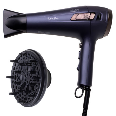 Plaukų džiovintuvas Adler Hair dryer with retractable power cord  AD 2273  2000 W  Number of temp