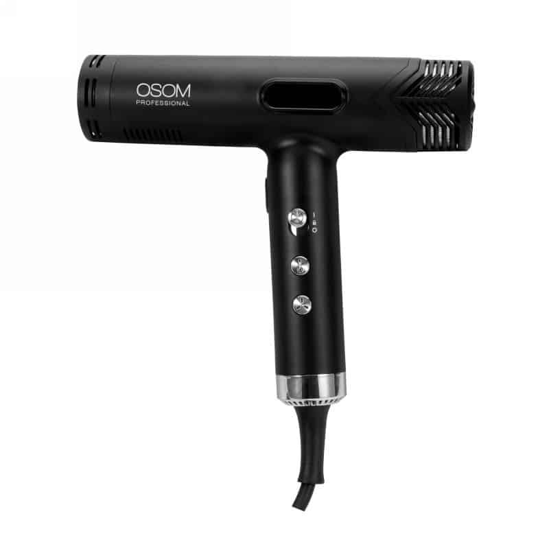Plaukų džiovintuvas OSOM Professional VORTEX High Speed BLDC Hair Dryer OSOMP6809BL, juodos spalvos, 1800W
