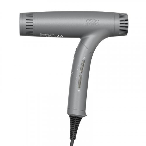 OSOM Professional Folding hairdryer Sulankstomas plaukų džiovintuvas su jonų technologija, Grey