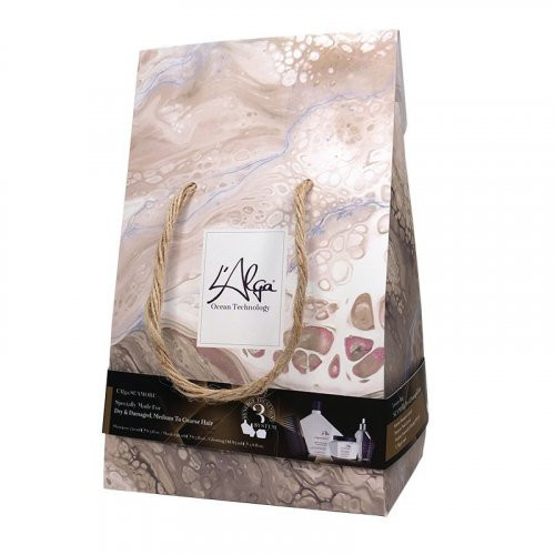 L'Alga Seamore Holiday Luxury Bag Plaukų priežiūros priemonių rinkinys sausiems plaukams, Rinkinys
