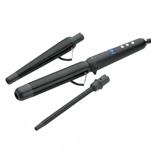 Diva Pro Styling Precious Metals Gold Dust Multi-Wand Plaukų garbanojimo rinkinys, 1vnt.