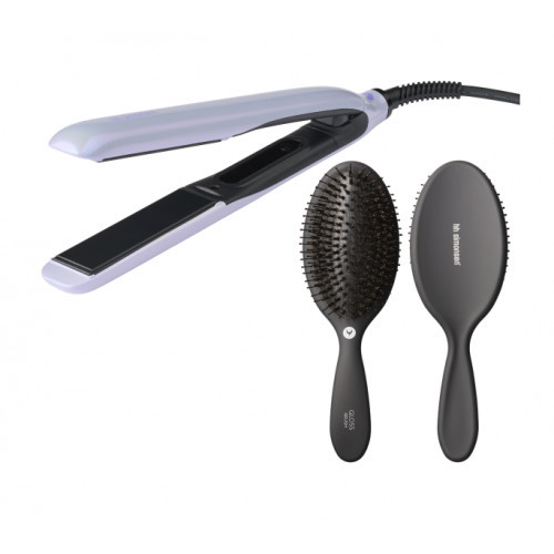 HH Simonsen True Divinity MK2 Lavender Haze Set Plaukų tiesintuvo ir Gloss Brush šepečio rinkinys, Rinkinys