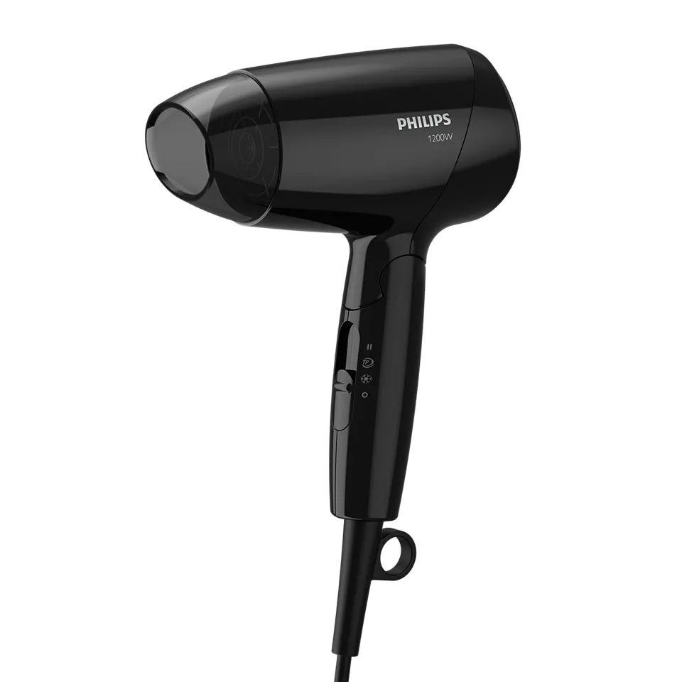 Plaukų džiovintuvas Philips BHC010/10 EssentialCare, 1200 W, 3 temperatūros nustatymai, juodas