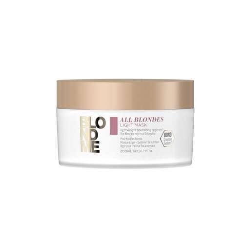 Lengvos tekstūros maitinamoji kaukė šviesintiems, normaliems plaukams Schwarzkopf Professional Blond Me All Blondes Light Mask Lightweight Nourishing Regimen 200ml